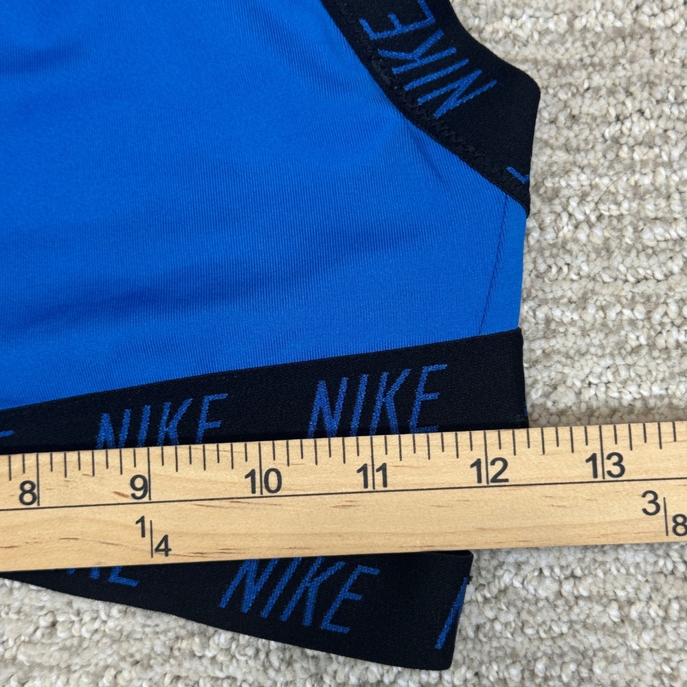 Nike Indy Logo Sports Bra Blue Black Cross Back Strappy Small BV3778-480 - Picture 5 of 5